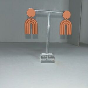 Elegant Rust Arch Earrings